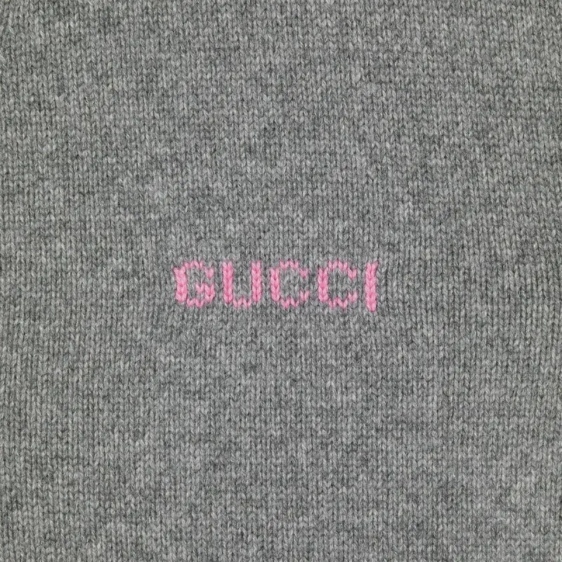 GUCCI SS25 Cashmere Sweater Men's Gray-1
