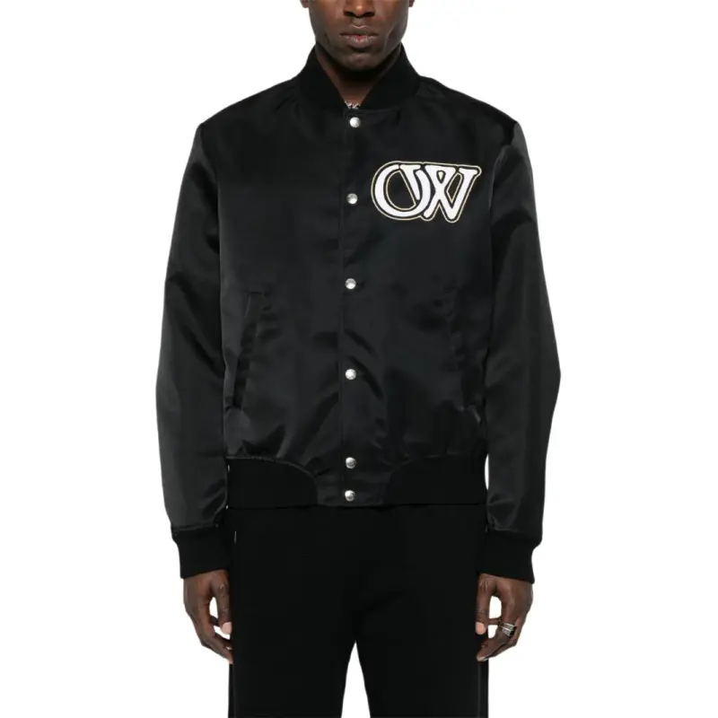 OFF-WHITE Buttoned Bomber Jacket-4
