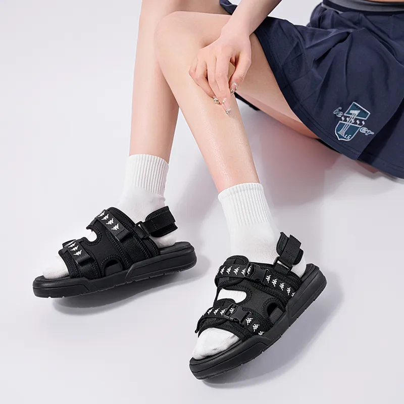 Kappa Jungle Lion Collection Beach Sandals Unisex Black-6