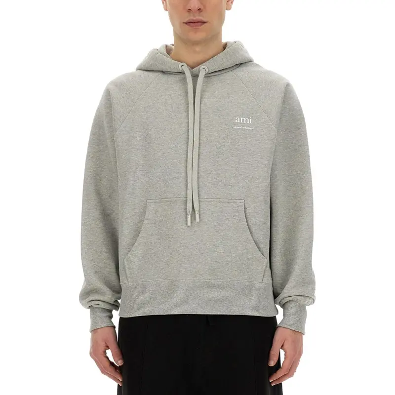 AMIPARIS Paris Ami De Coeur Logo Printed Drawstring Hoodie-2
