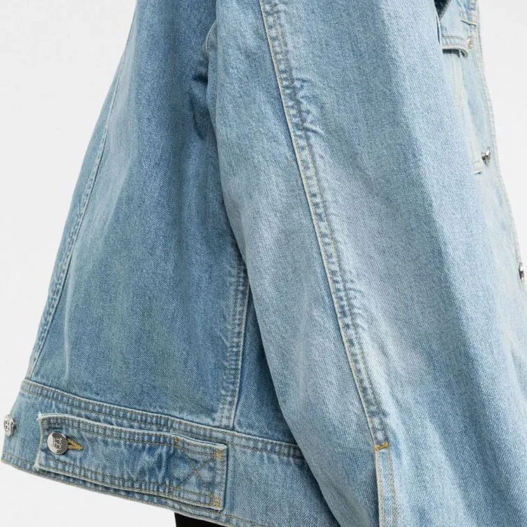 BALMAIN SS22 Denim Jacket Men's Blue-3