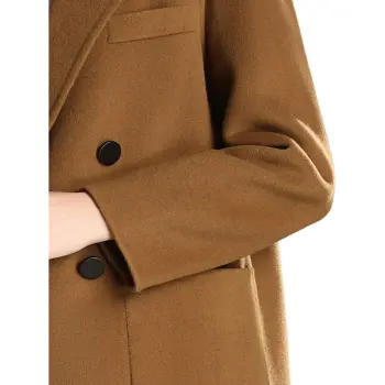 FENHONGMALI Coats Women's Dark Camel