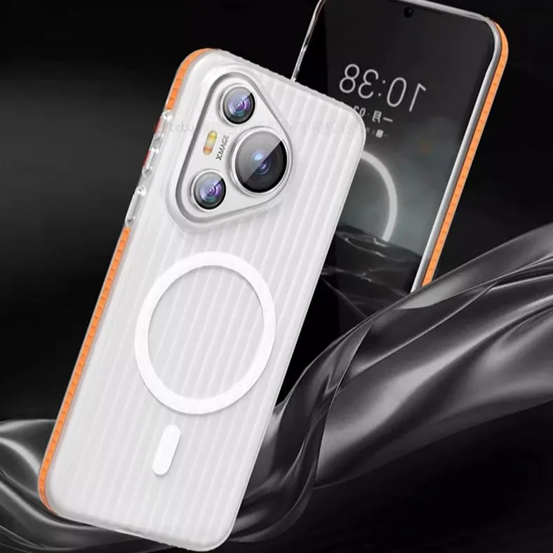 TXBX PC Material Magnetic Clear Case With Nudged Protection, Phone Case Compatibility With Huawei Pura70Pro Collection-6