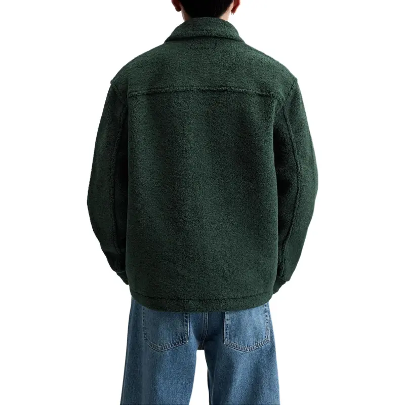 ZARA Velvet feel Coat Men's Green-3
