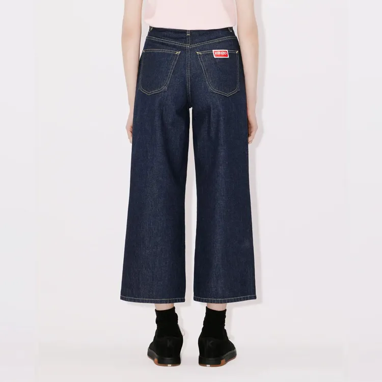 KENZO Sumire Cropped Wide Leg Jeans-4