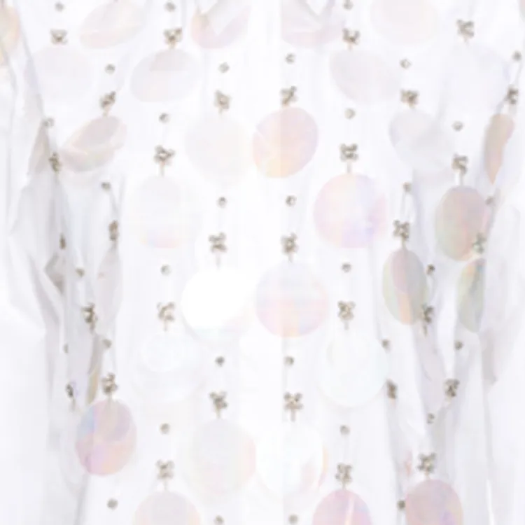 PINKO Rhinestone embellished Cotton Shirt-4