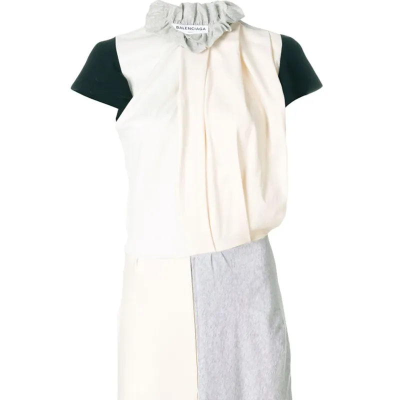 Balenciaga Short-Sleeved Dresses Regular Fit Women's Multicolor-4
