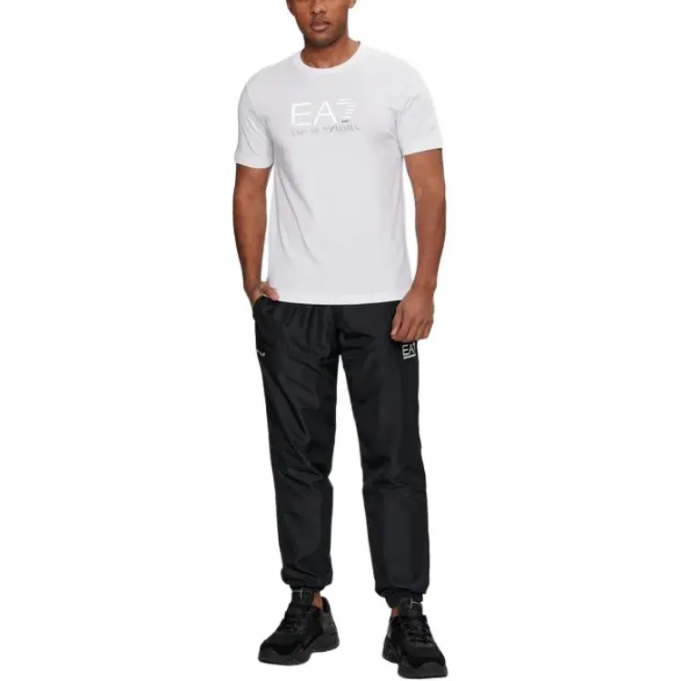 EMPORIO ARMANI Logo Lettering Crewneck T Shirt-1