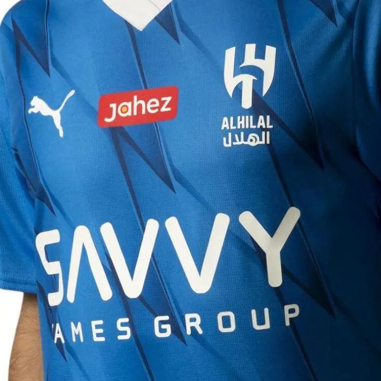 PUMA Al Hilal Men's Football Home Neymar Jr Replica Jersey Soccer Jerseys Men's Ignite Blue-4