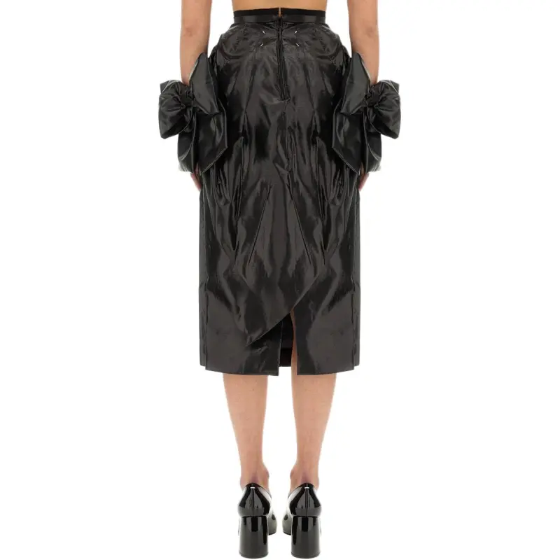 Maison Margiela High Waist Asymmetric Midi Skirt-1