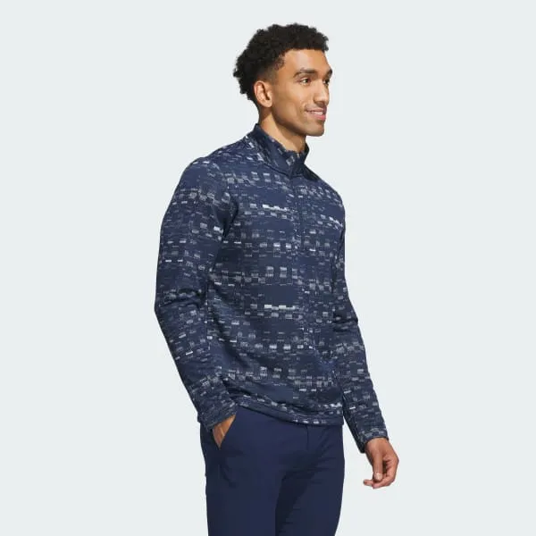 Adidas Free Shipping With AdiClub Core Printed Quarter Zip Pullover-3