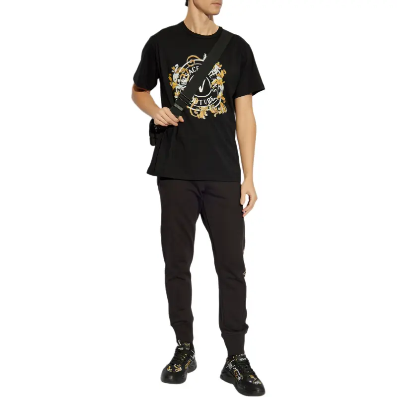 VERSACE Baroque Logo T Shirt-4