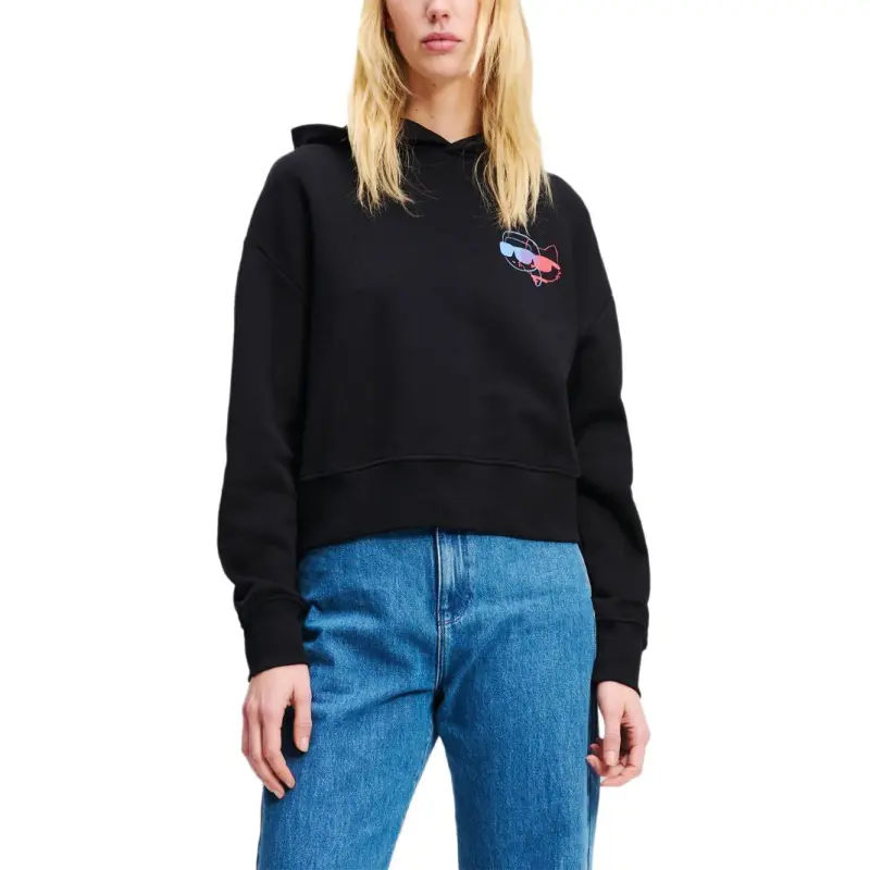 KARL LAGERFELD / Karl Lagerfeld Jeans Ikon Colour pop Cropped Hoodie-3