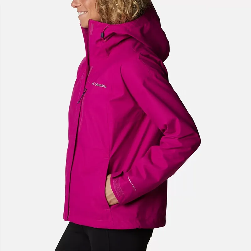 Columbia Waterproof And Windproof To Keep Warm Windbreaker Jacket Women's Purple-3