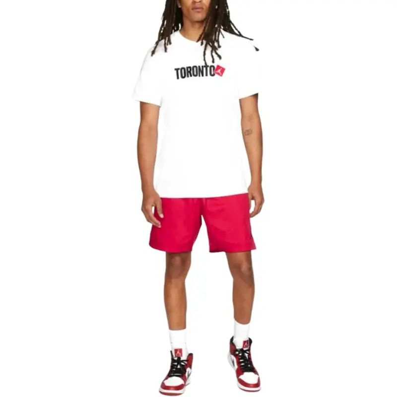 Jordan MJ Toronto City SS T-Shirt Men's White-2