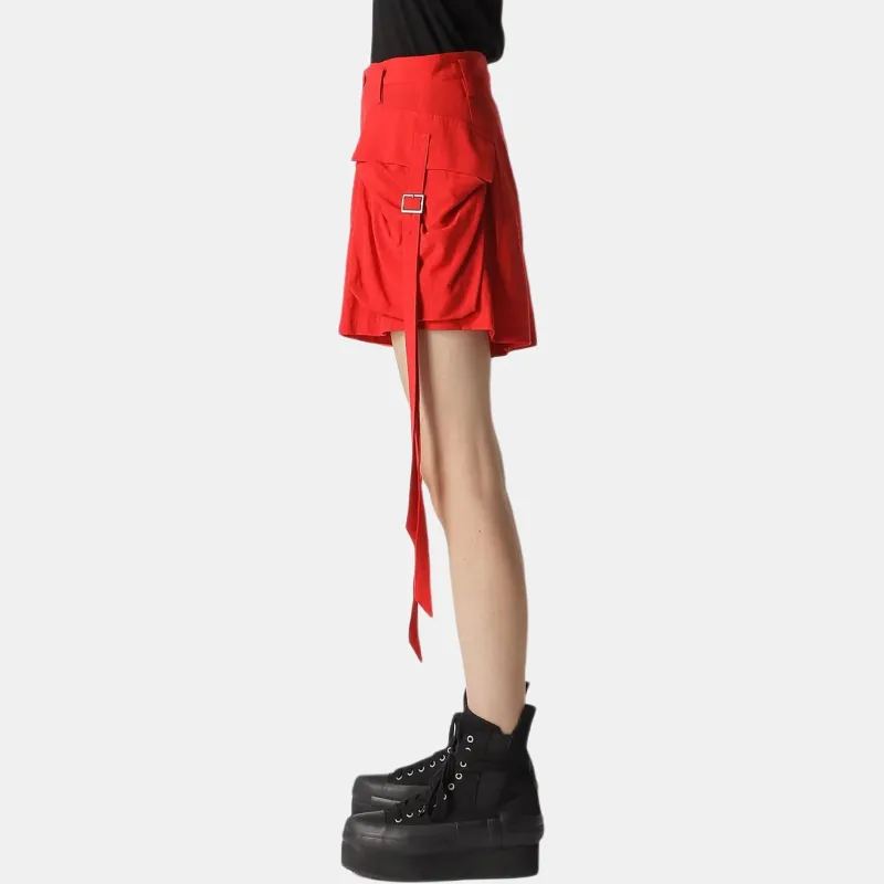 Yohji Yamamoto Casual Shorts Women's Red-4