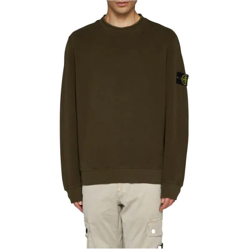 STONE ISLAND Logo Patch Crewneck Sweatshirt-3