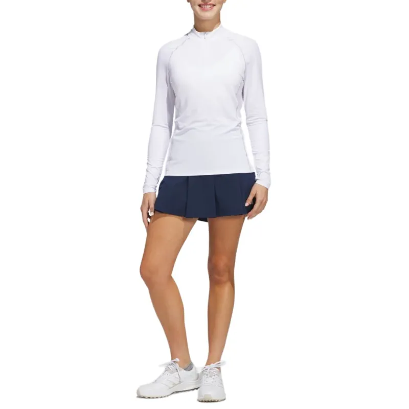 Adidas Free Shipping With AdiClub Ultimate365 Solid Quarter Zip Mock Polo Shirt-4