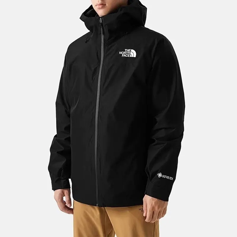 THE NORTH FACE Outdoor Hiking Waterproof, Windproof, Breathable, And Abrasion Resistant Windbreaker Jacket Men's Black-3
