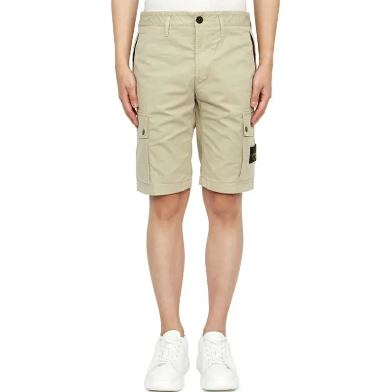 STONE ISLAND Compass Patch Knee Length Cargo Shorts-1