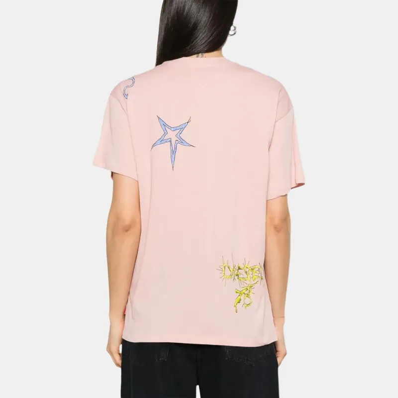 DIESEL T Buxt Q T shirt Mauve-2