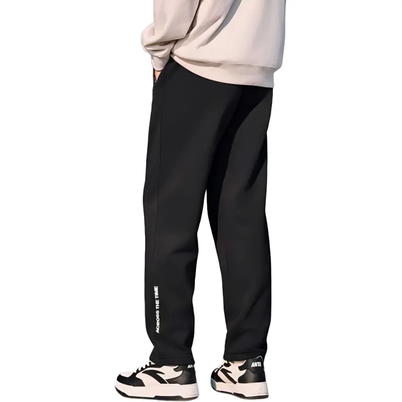 Anta Sports Life Collection Knitted Sports Pants Men's Black-4