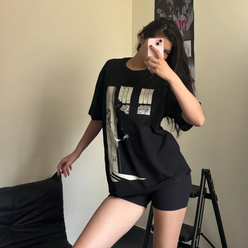 TH FABRICATE T Shirts Women's Black Couple's-3