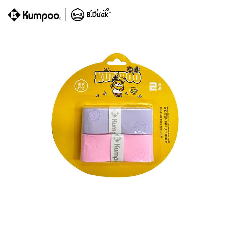 KUMPOO x B.Duck Baby Badminton Grip Tape Polyurethane PU Outdoor Thin 2 Pack-4