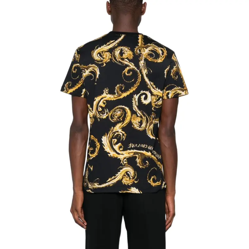 VERSACE JEANS Barocco Printed Crewneck T Shirt-4