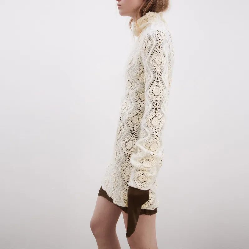 ZARA Long Sleeved Dress Women's White-2