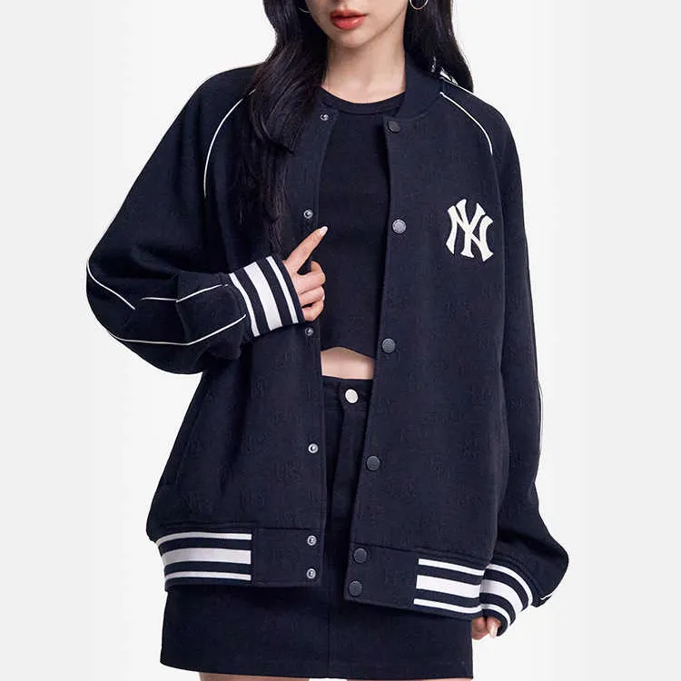MLB New York Yankees Baseball Jacket Unisex Black-3