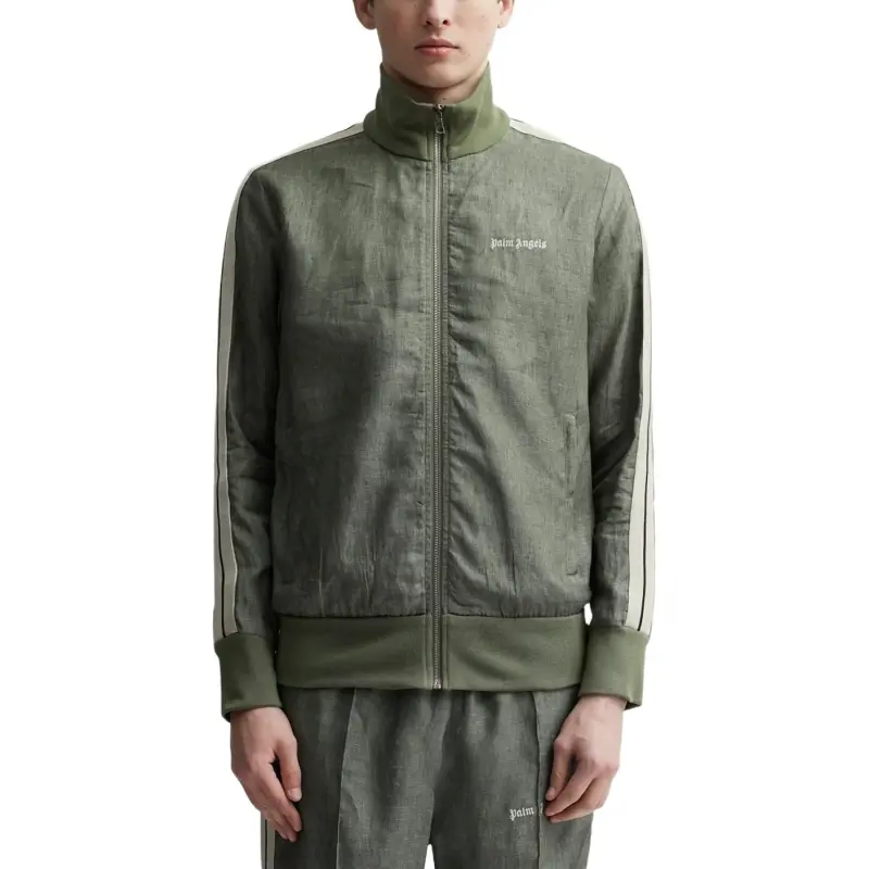 PALM ANGELS Logo Embroidered Zipped Track Jacket-3