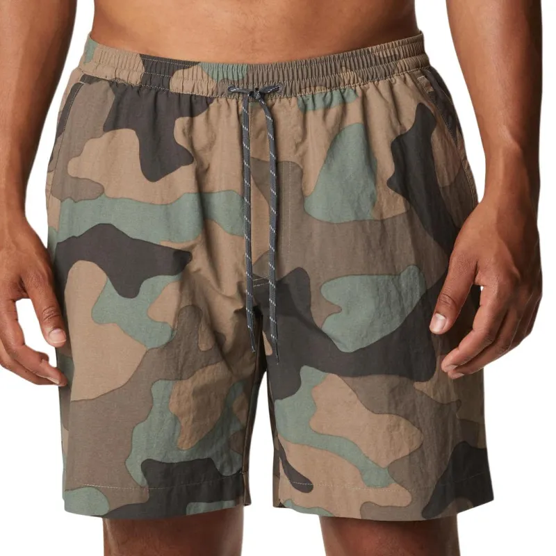 Columbia Casual Shorts Men's Camouflage Yellow-2