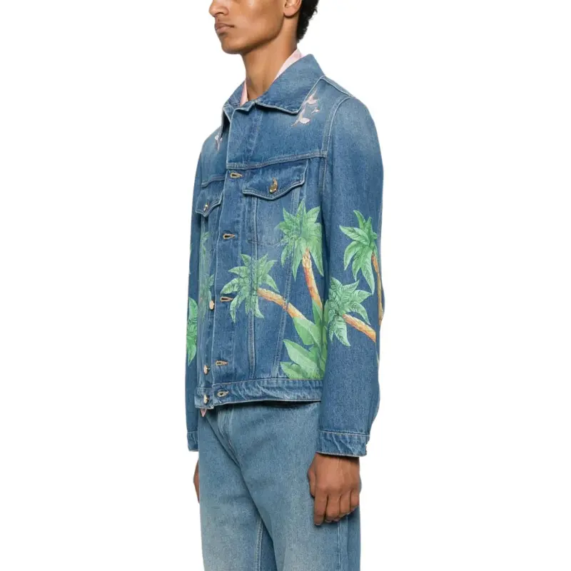 CASABLANCA Tennis Club Denim Jacket-4