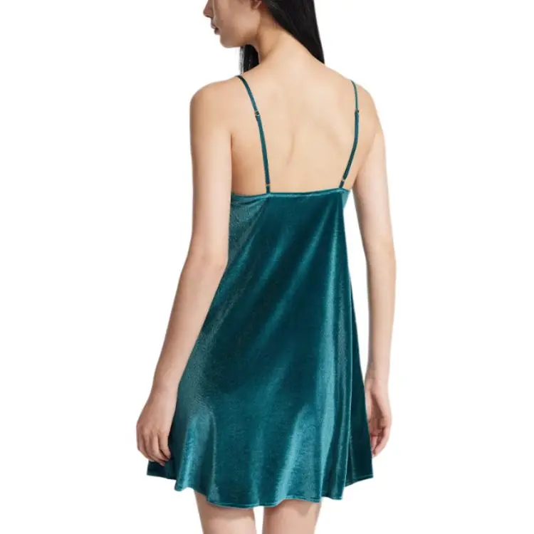 Victoria's Secret Nightgown Women's Velour Green-2
