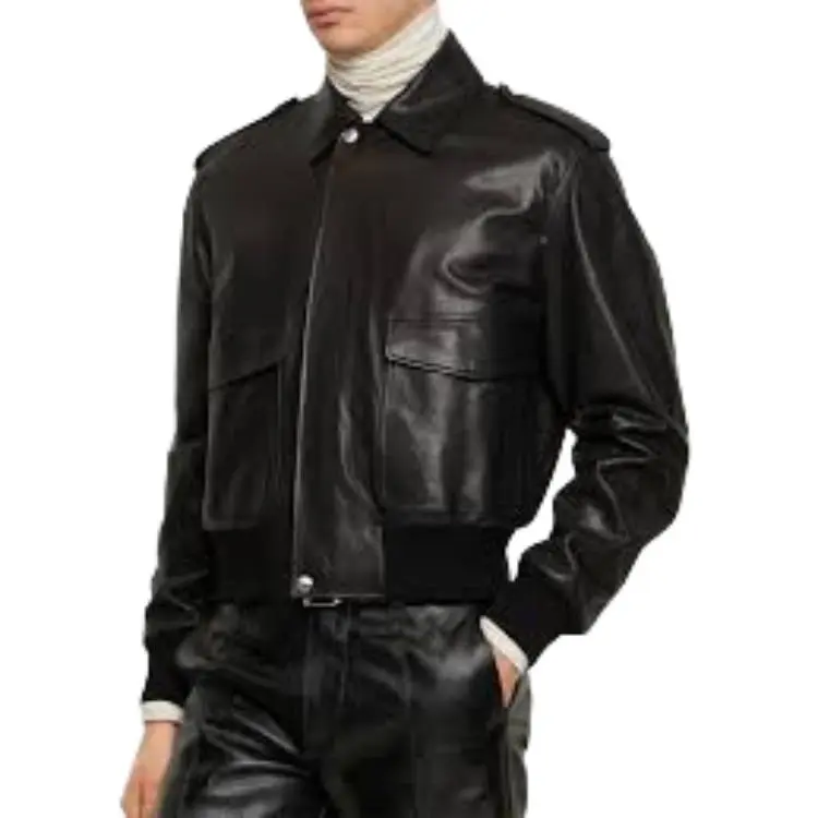 BALLY Leather Bomber Jacket-3