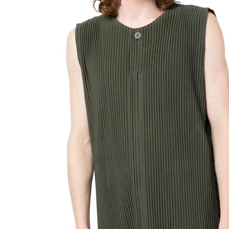 Homme Plissé Issey Miyake Jumpsuits Men Dark Green-4