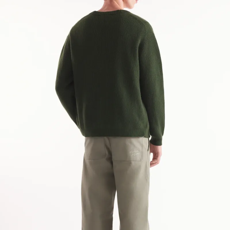 Maison Kitsune Bold Fox Head Patch Knitted Cardigan-2