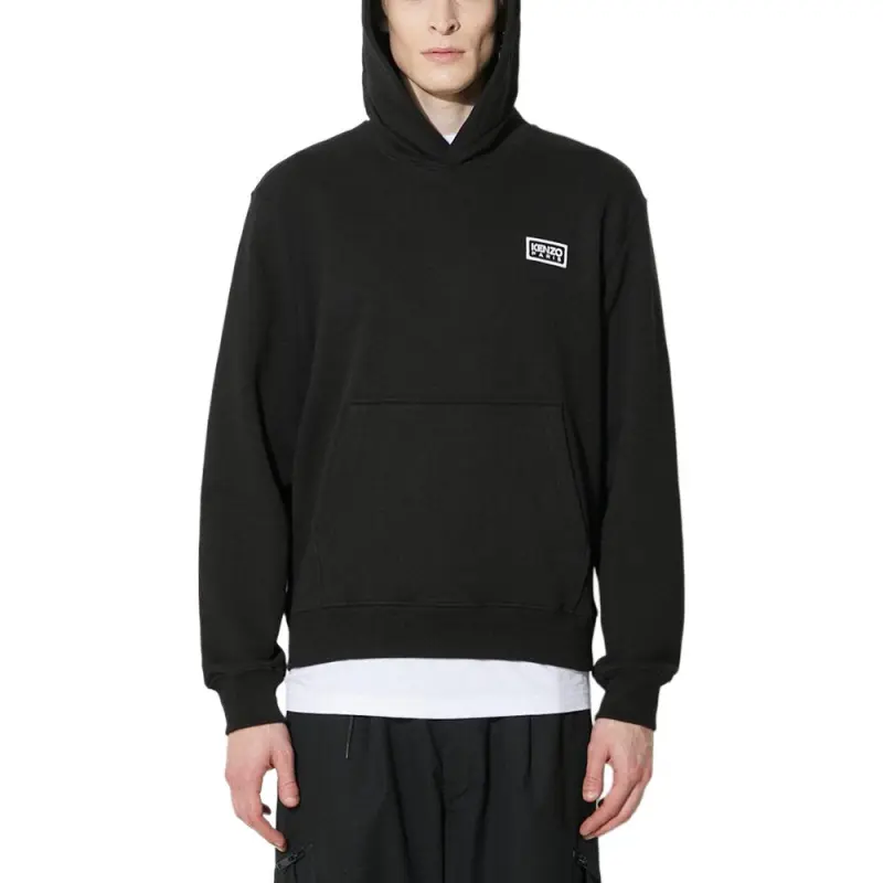 KENZO Logo Embroidered Drawstring Hoodie-3