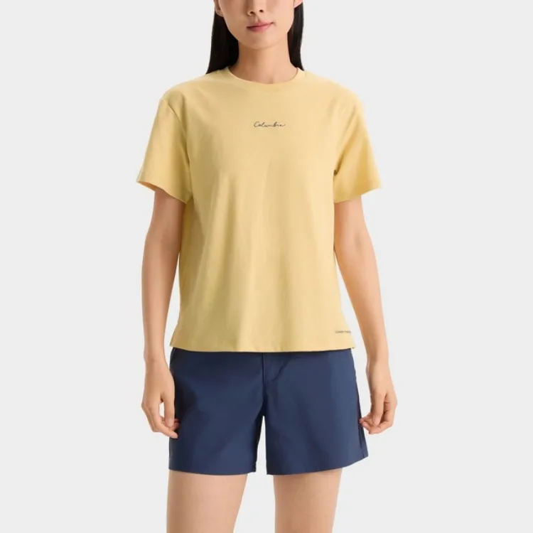 Columbia T Shirt Women's Yellow-2