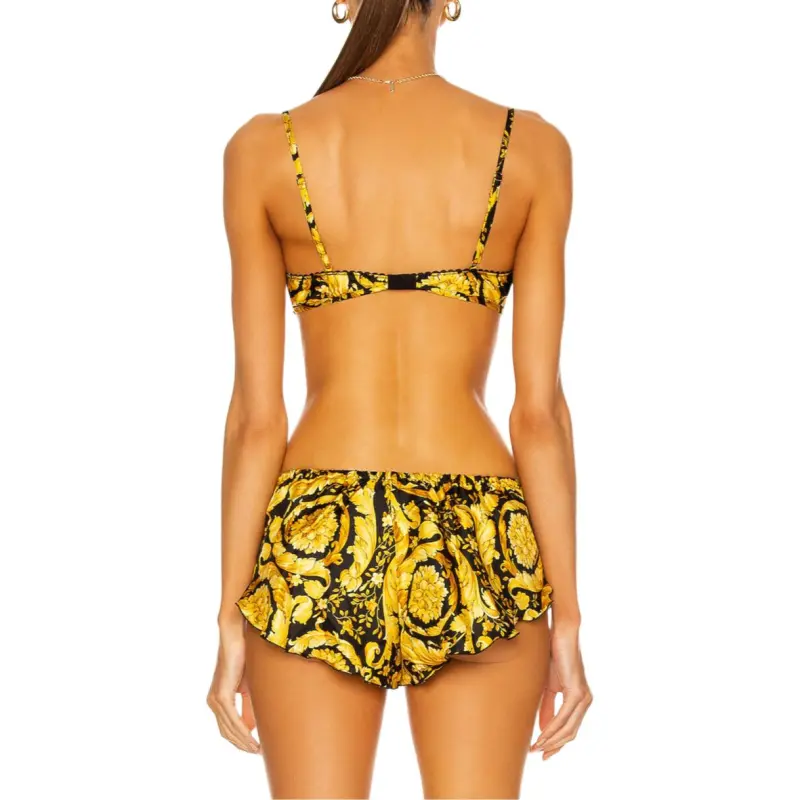 VERSACE Bra Women's 1 Pack Gold Black-2