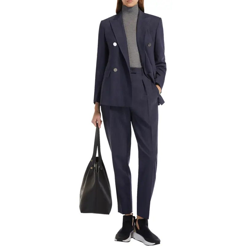 MaxMara Studio Casual Pants Women's Navy Blue-1