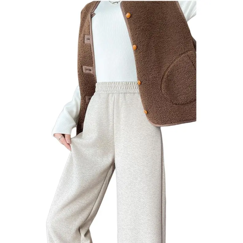 Tonlion Casual Pants Women's Oat-3