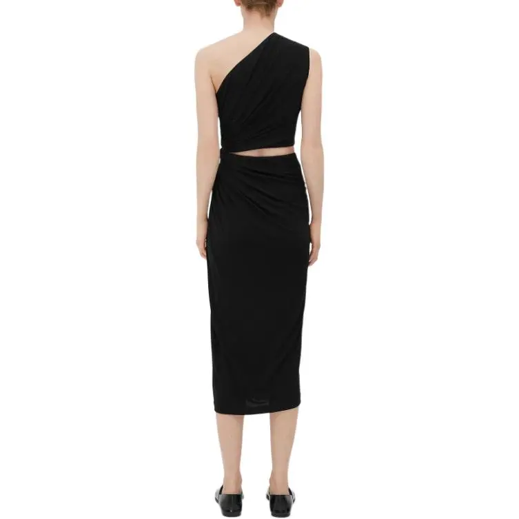 Bottega Veneta Buckle Detailed Sleeveless Midi Dress-1