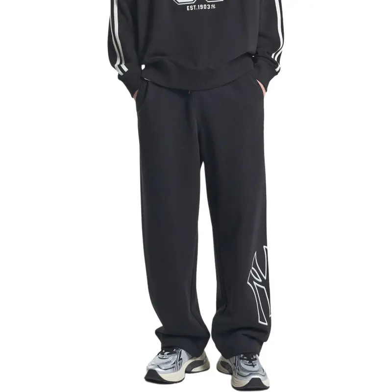 MLB New York Yankees Basic Mega Logo New York Yankees Pants Casual Pants Unisex Black-3
