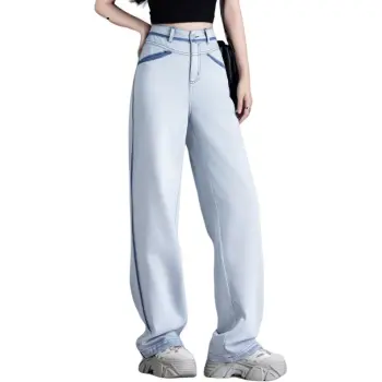 You Cow Me Pants Jeans Women's Light Blue