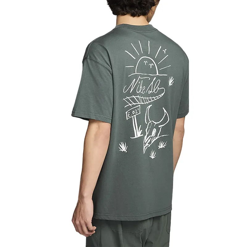 Nike T Shirt Unisex Vintage Green-2
