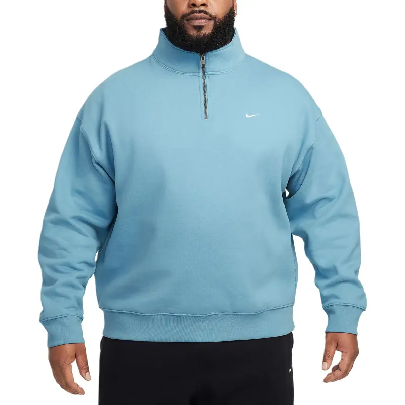 Nike Solo Swoosh Sweatshirt Men's Denim Blue Turquoise-3