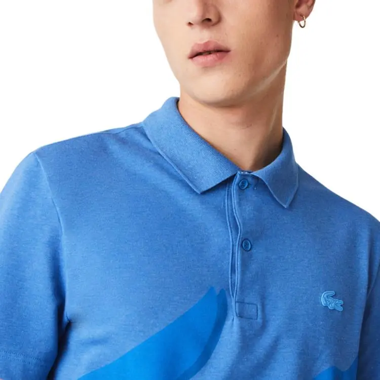 LACOSTE Polo Shirt Men's Gray Blue-3