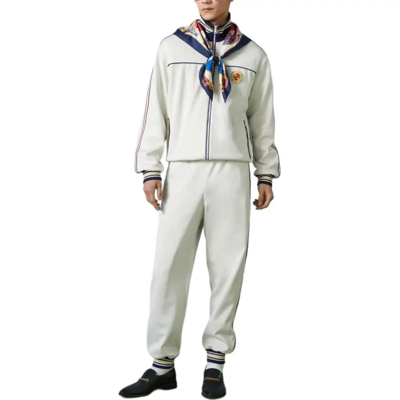 GUCCI Logo patch Cotton Track Pants-1